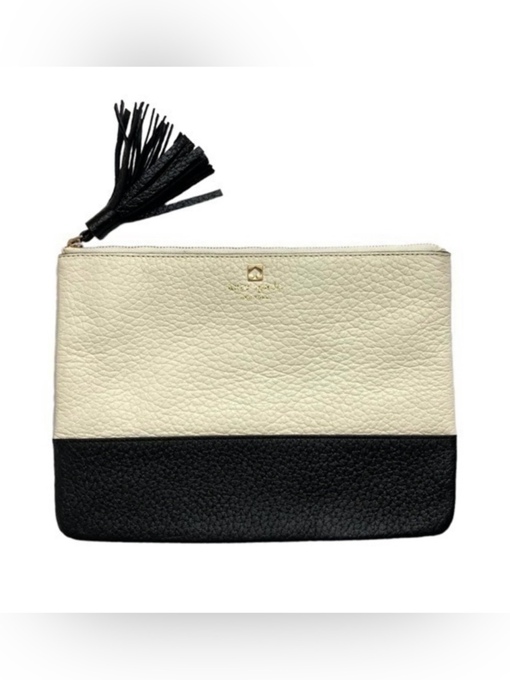 Kate Spade colorblock pebbled leather clutch✨